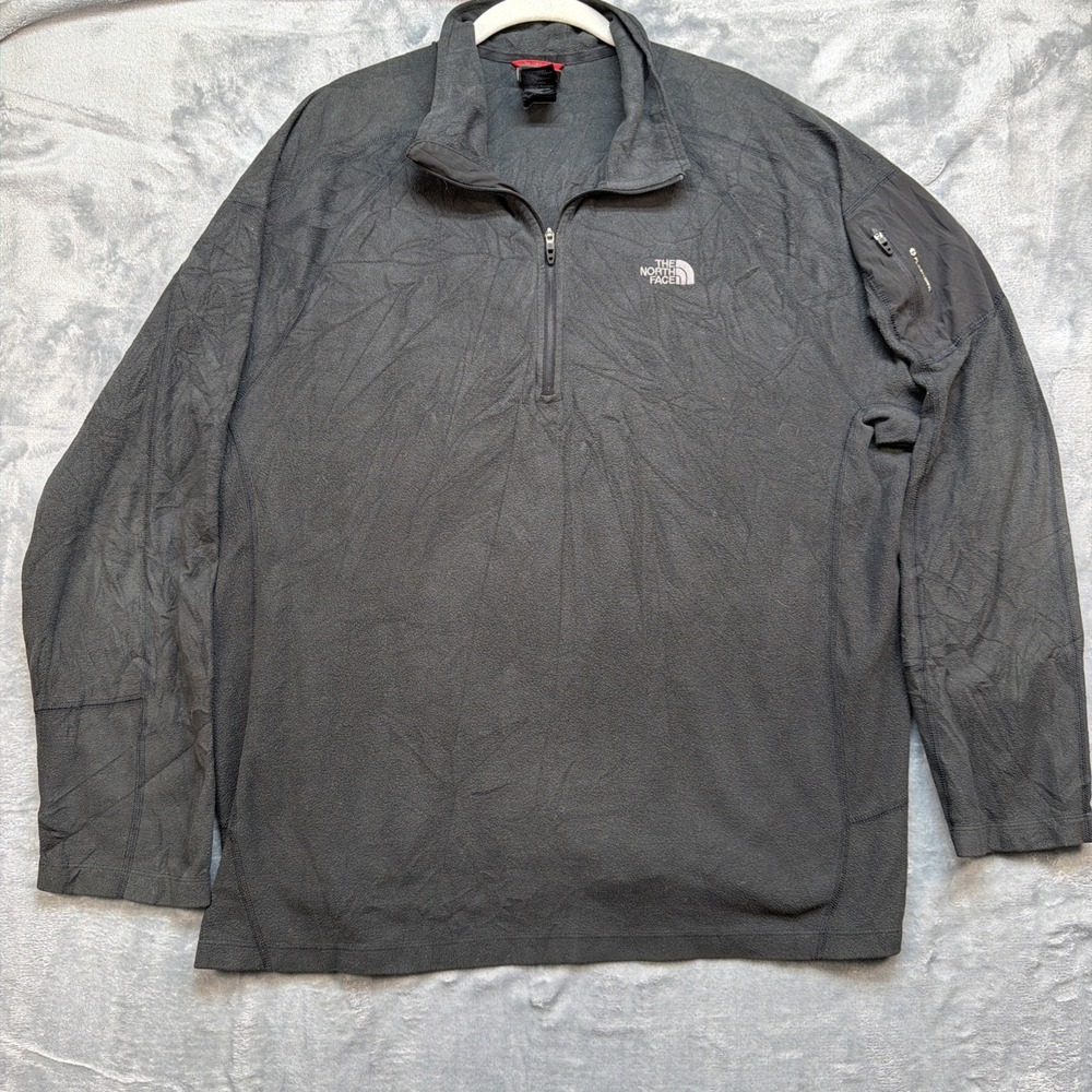 The North Face 1/4 Zip Pullover FlashDry Black Mens XXL Tall